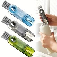 ஐ 3 In 1 Cup Cleaning Brush Multi-functional Cup Mouth Scrubber Rotatable Kitchen Cleaning Brush Gadgets Cup Lid Cleaner