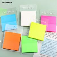 50Sheets Transparent Sticky Notes Waterproof Colorful Clear Memo Pad Posted It Self Adhesive Memo Message Reminder Office School