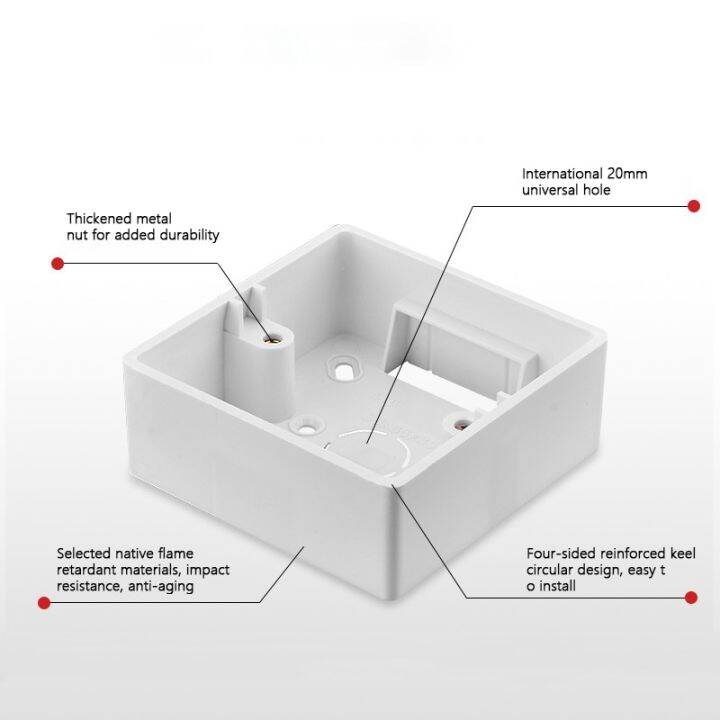 avoir-86-type-mounting-junction-box-surface-wall-stash-switch-socket-case-plastic-external-installation-outlet-box-white-black-power-points-switches