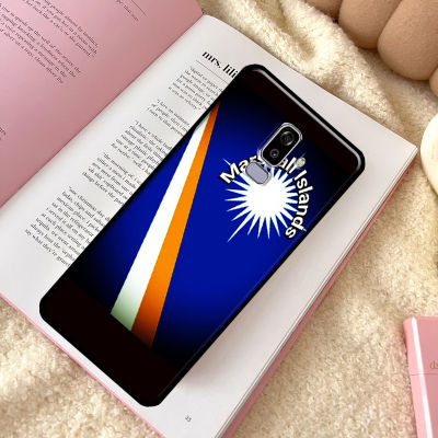 Marshall Islands Flag สำหรับ Samsung Galaxy J8 A6 A7 A8 A9 2018 J4 J6 Plus J3 J5 J7 2016 A3 A5 2017กลับกรณี