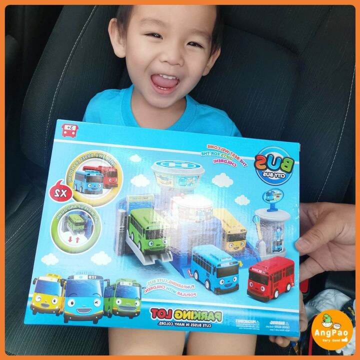 tayo-little-bus-ส่งจากไทย-การ์ตูนดัง-ค่ายเกาหลี-ทาโย-รถของเล่น-พร้อมฐานทัพ-พร้อมรถคละสีในกล่อง-2-คัน