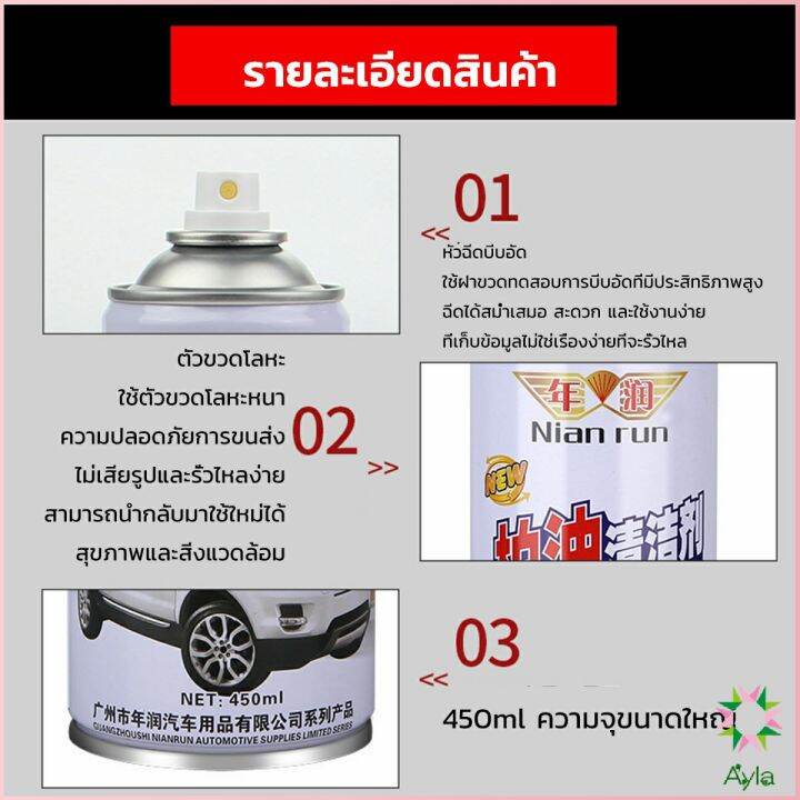 ayla-น้ำยาล้างยางมะตอย-450ml-ทำความสะอาดสีรถยนต์-automotive-care