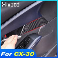 For Mazda CX30 CX-30 2022-2021 Essories Inner Door Bowl Handle Cover ABS Carbon Trim Interior Decor Modification Car-Styling