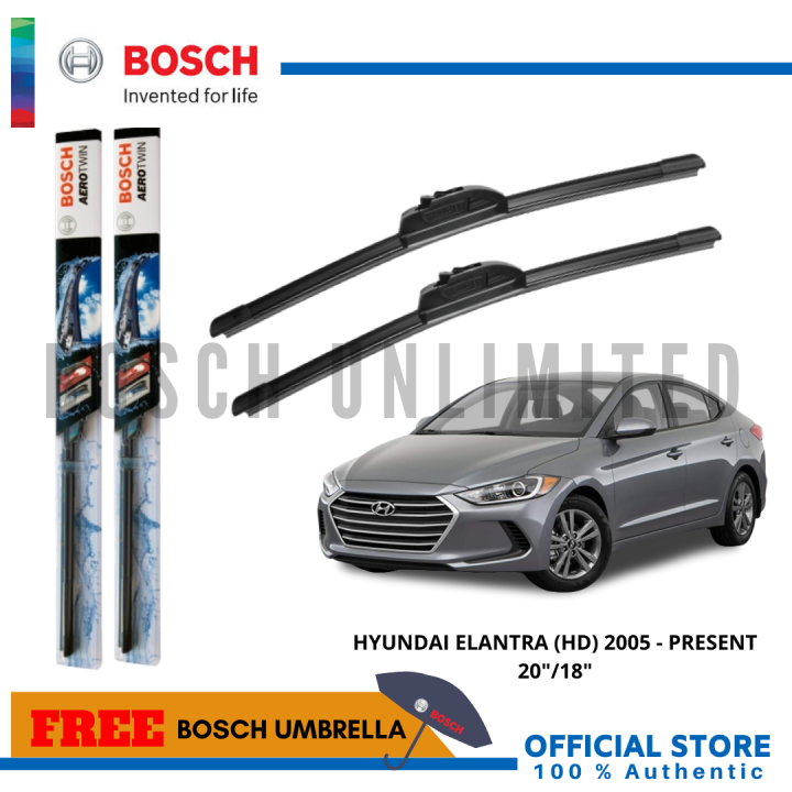 Bosch AEROTWIN Wiper Blade Set for HYUNDAI ELANTRA (HD) 2005PRESENT