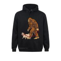 Bigfoot Dog Walk Pug Sasquatch Men Hoodie Summer Pullover Hoodie Prevailing Sweahoodies Cotton Men Normal Size XS-4XL