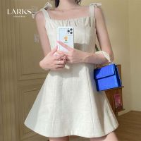 Larks กระโปรงสายเดี่ยวผูกโบว์ Mini dress มินิเดรส สไตล์เกาหลี อกระบาย Size S-XL