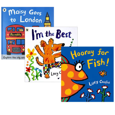 Maisy Lucy cousins mouse Bobo authors works 3 volumes, representative works Co-Sale Maisy goes to London / i m the Best/Hooray for Fish