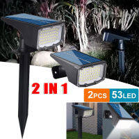 12Pcs Solar Powered 53LED Lamp Adjustable Solar Spotlight In-Ground IP65 Waterproof Landscape Wall Light Outdoor Lighting