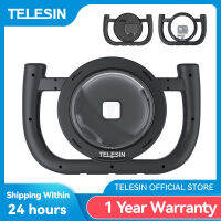 TELESIN พอร์ตโดมกันน้ำมือถือกรณีที่ถอดออกได้ประเภท Stabilizer รองเท้าเย็น 1/4 อะแดปเตอร์สำหรับ GoPro Hero 9 10 11-glsunjugdd