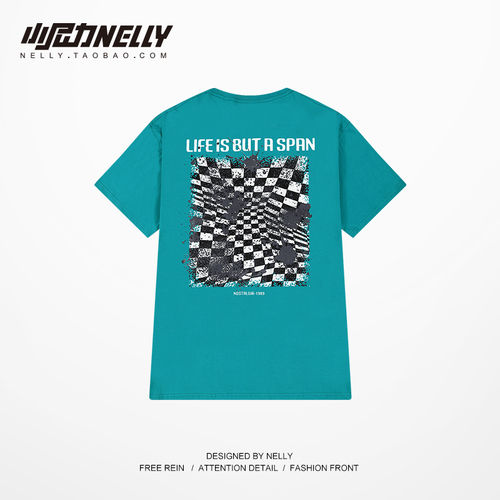 instagram-american-checkerboard-print-short-sleeve-mens-and-womens-new-summer-2022-vintage-fried-street-cotton-t-shirt-half-sleeve