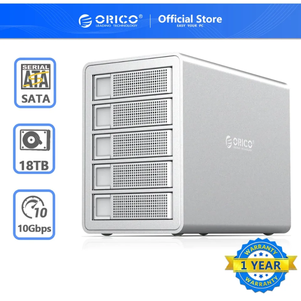 ORICO 5 Bay Pop-up Design USB 3.0 3.5 inch Hard Disk Enclosure ( with RAID)