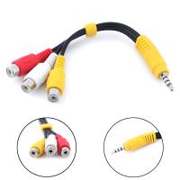 【YF】 1pcs 3.5mm Aux Male Stereo to 3 RCA Female Audio Video AV Adapter Cable for High-Performance and Playback