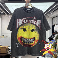 Hellstar เสื้อยืดผู้ชายผู้หญิงยิ้มใบหน้าโครงกระดูกฟัน Tee Tops T เสื้อ