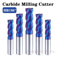 SQ คาร์ไบด์ End Mill อลูมิเนียม HRC65 4F 2F เครื่องตัดกัดเคลือบเครื่องมือตัดเหล็กทังสเตน CNC Maching Milling เครื่องมือ Endmils