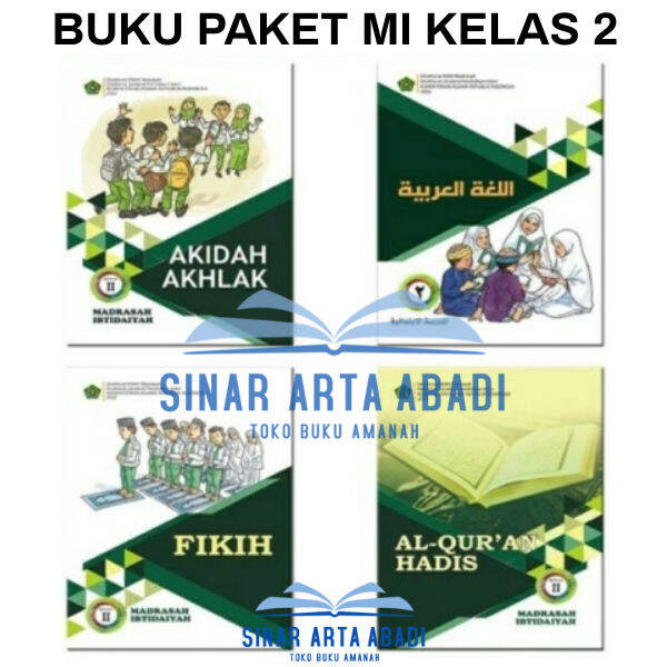 Buku Akidah Akhlak Fikih Bahasa Arab Al Quran Hadis Paket MI Kelas 2 ...