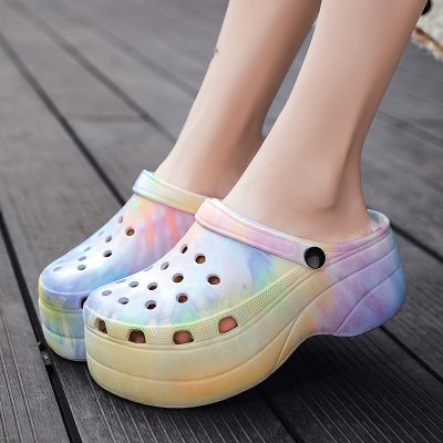 【CW】Summer Ladies Snake Print Eyelet Sandals Cute Slippers Womens Platform Strap Casual Shoes Calcados Feminino Confortavel