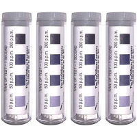 FryOilSaver Chlorine Test Strips for Restaurants, Precision Chlorine Test Paper, 4 x Vials of 100 Chlorine Sanitizer Test Strips, 0-200 ppm, Chlorine Test Strips, FMP 142-1362 400 Strips