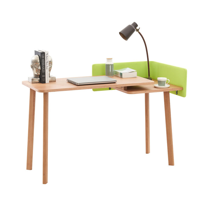 modernform-โต๊ะทำงานไม้แท้-รุ่น-arty-พร้อมฉากกั้นสีเขียว