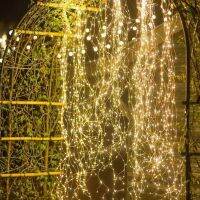 【CW】 100Leds 200Leds Waterfall Waterproof Icicle Shower Rain LED String Light Christmas Wedding Curtain Fairy Garland