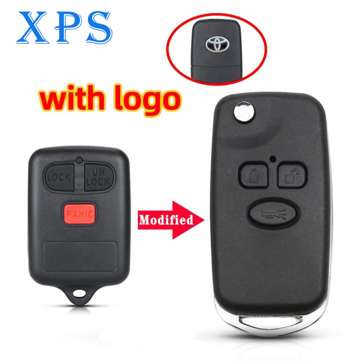 【XPS】For Toyota Vios Altis Camry3 Button Modified Remote Control Key