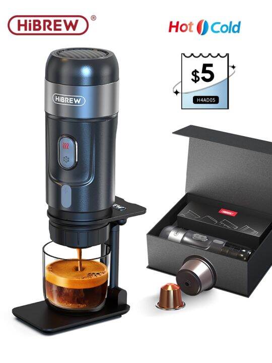HiBREW Portable Coffee Machine for Car & Home,DC12V Expresso Coffee