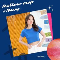 Pela.bkk - Mellow Crop top สีน้ำเงิน  Navy