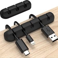 Cable Holder Clips Cable Cord Wire Organizer Silicone USB Cable Winder Management Clips Self Adhesive for Mouse Keyboard Headset Cable Management