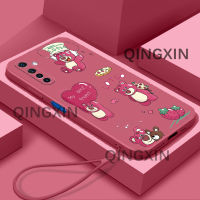 ฟรีสายคล้องดีไซน์เคสลายการ์ตูนอะนิเมะน่ารักสำหรับ Realme 6เคสโทรศัพท์เคสนิ่มที่ได้รับความนิยม TPU อ่อนลายการ์ตูนดีไซน์ขอบตรง