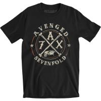 เสื้อยืดแขนสั้น เสื้อยืด พิมพ์ลายวง Avenged SEVENFOLD Crossing Over 2014 Tour Official Merchandise สําหรับผู้ชาย