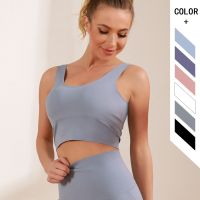 【cw】 Padded for Cropped Top Bras Support with Removable Cups Push Up Gym Sportwear