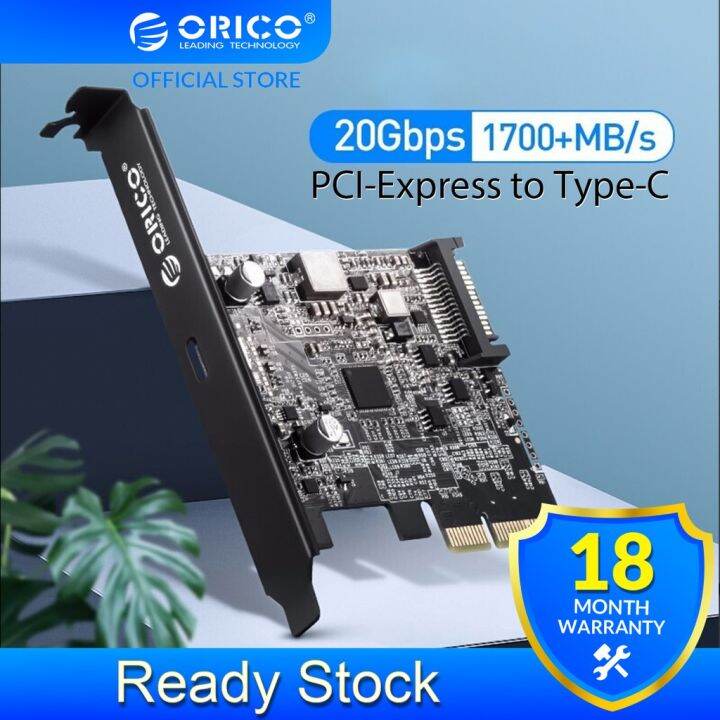 orico-type-usb-c-pci-express-to-usb-3-2-20-gbps-pci-e-express-อะแดปเตอร์การ์ดขยายกับ-asm3242-ชิปเซ็ต-windows-8-10-linux-pe20-1c