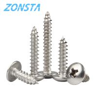 50//20/10pcs Cross Recessed Truss Head Self tapping Screw M3 M4 M5 M6 Stainless Steel Phillips Mushroom Umbrella Head Wood Screw