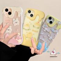 ℡ↂ เคสโทรศัพท์มือถือนิ่ม ลายการ์ตูนหมี กระต่าย ไก่ ไอศกรีม 3D สีแคนดี้ เหมาะกับฤดูร้อน สําหรับ IPhone XR X 7Plus 14 11 13 12 Pro Max 7 8 Plus XS Max SE 2020