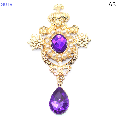 💖【Lowest price】SUTAI เข็มกลัดไข่มุกน้ำหยดประดับพลอยเทียมกระดุมตกแต่งงานแต่งงานงานประดิษฐ์ทำมือบัตรของขวัญไวน์แก้วกล่องของขวัญ