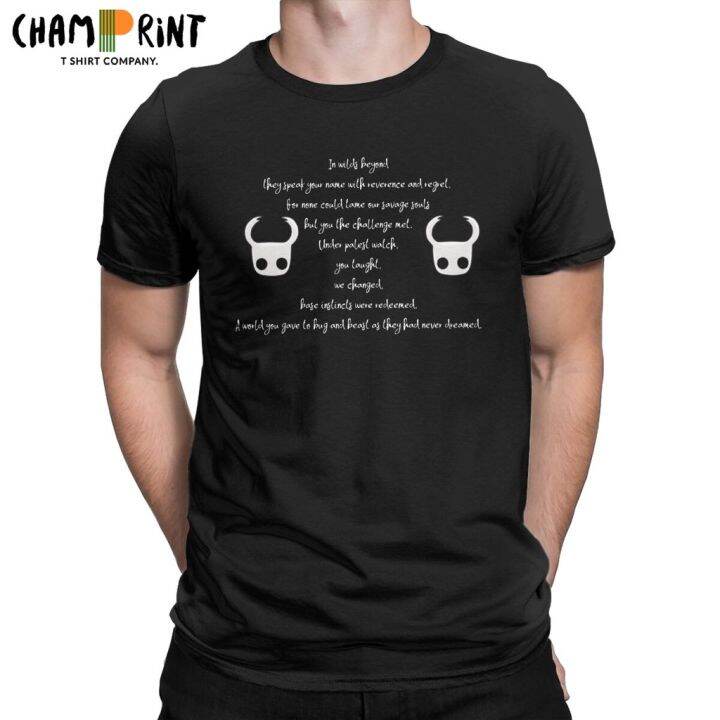 เสื้อยืดคอกลม Hollow Knight Poem Quotes ขายส่งที่กำหนดเองยอดนิยม ...