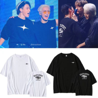 【 Cw】ateez เสื้อยืดแฟชั่นเกาหลีกราฟิก O Versize ผู้ชายผ้าฝ้ายแขนสั้น Tee ผู้หญิงยอดนิยม Kpop Streetwear ฤดูร้อนเสื้อผ้าคู่สบายๆ