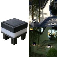 Outdoor LED Square Solar Light Waterproof Post Cap Fence Street Lamp Home Garden Decoration Landscape Lantern Decor Night Light