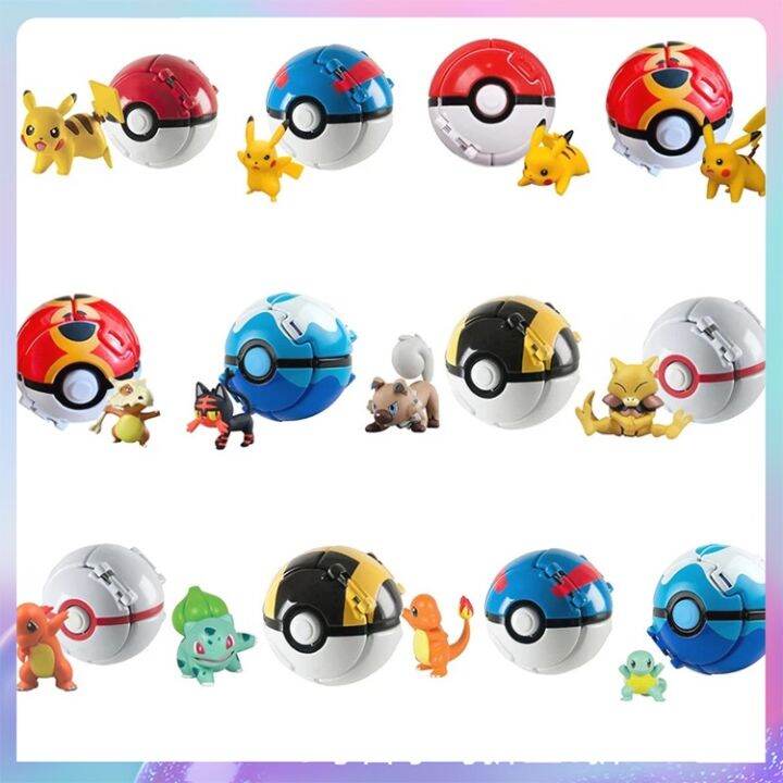 COD 12 Styles Pokemon Poke Ball Pikachu Poke Automatically Bounce ...