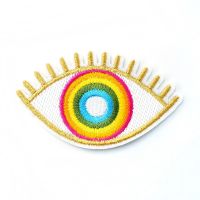 【YF】✇✚❁  EYE Size:4.8x8.2cm Badges Jeans Hat Apparel Sewing Decoration Applique Bagde Patches Accessories