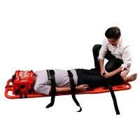 แผ่นบอร์ดลำเลียง แผ่นกระดานเคลื่อนย้าย Rescue stretcher พร้อมอุปกรณ์ประคองข้างศรีษะ ( HeadImmobilizer )