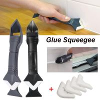 【YF】 3-in-1 Caulking Set Glass Glue Scraper with 5 Silicone Grout Remover for Windows and Floor