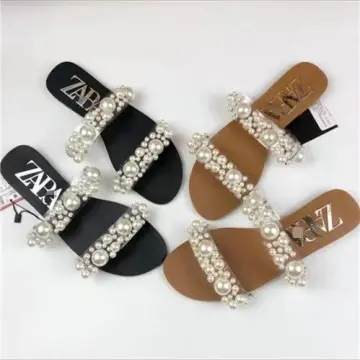 Pearl best sale sandals zara