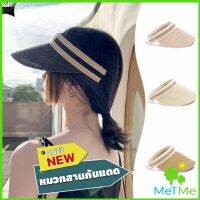 METME หมวก​สานครึ่งหัว หมวกสานกันแดด สไตล์เกาหลี  Sun hat