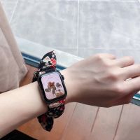 【Hot Sale】 Suitable for iwatch6/5/4/3/2/wristband hair ring bow large intestine elastic strap