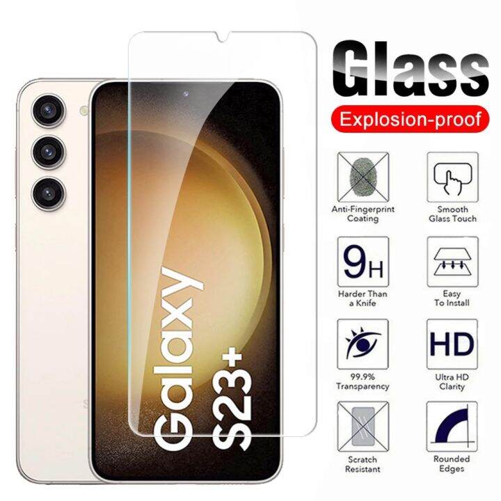 Protective Glass For Samsung Galaxy S23 Plus S23+ S23Plus 5G 9H Screen ...