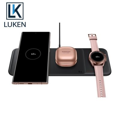 Luken ที่ชาร์จไร้สาย แบบชาร์จเร็ว สําหรับ Samsung Galaxy Z Flip S21 Ultra S20 S9 Note9 buds Galaxy Watch 4 3 Active 2 iP 11 Pro XS