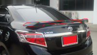 สปอยเลอร์หลัง แบบยก มีไฟเบรค สีดำ จำนวน 1ชิ้น สำหรับใส่รถ TOYOTA Vios  โตโยต้า วีออส ปี  2013-2016 4ประตู Rear Spoiler w/LED