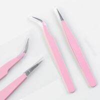 ▼۩۞  2022 Hot Sale New 2PCS Pink Straight   Bend Tweezer Extensions Nippers