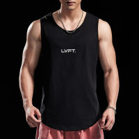 LVFT กีฬาแบรนด์เสื้อกั๊ก Fitness Leisure คอกลมแสดง I-Shaped Vest ฟิตเนสการฝึกอบรม Breathable เสื้อแขนกุด