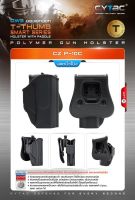 ซองพกนอก CZ P-10C ปลดนิ้วโป้ง Polymer (Cytac T-Thumbsmart Holster) Update 06/66